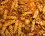 A picture of step 5 of Baked Rotini with Italian Hot Sausage.