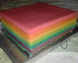 Foto langkah ke 10 dari resep Rainbow cake ekonomis.