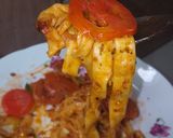 Foto langkah ke 6 dari resep Mie pedas saus bolognese mirip kwetiau.