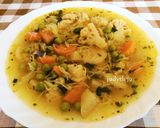 🧡Könnyű, tárkonyos vegyes zöldségleves hús, habarás, rántás nélkül - Jucus módra🧡 recept fázis 6 fotója