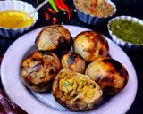A picture of step 8 of Bihari Litti Chokha & Chutney.