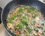 A picture of step 10 of Khandeshi special jalgaon green brinjal roasted bharta.