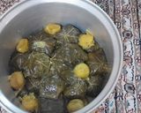 عکس مرحله 6 از دستور دلمه برگ مو🍴بقچه ای