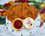 A picture of step 5 of Healthy nutritious whole wheat flour and makki flour vegetable pancake.