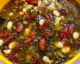 A picture of step 4 of Crockpot Zesty 2-Bean Shredded Chicken Chili.