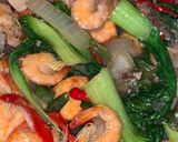 Foto langkah ke 6 dari resep Tumis Udang Pakcoy.