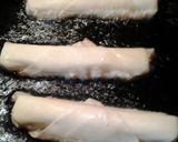 A picture of step 2 of Cheese stick eggrolls.