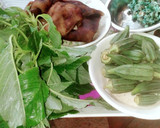 A picture of step 1 of Spinach and okro soup.