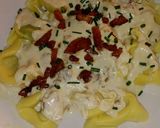 Foto del paso 4 de la receta Tortelloni con salsa de cebolla caramelizada y nueces