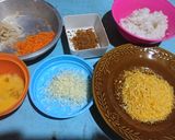Foto langkah ke 1 dari resep Bola Nasi Keju (jamur+wortel+abon).