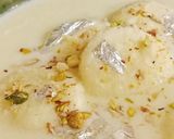 A picture of step 7 of Laziza Rass Malai 😋😋.