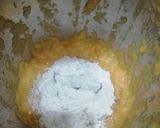 A picture of step 2 of Mango Thandai Shake with ice cream.