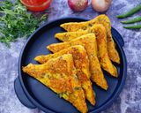 A picture of step 7 of Savory Masala Toast.