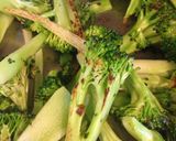 A picture of step 2 of Chili Garlic Brocolli.
