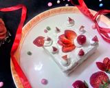 A picture of step 11 of Instant Eggless strawberry🍰 cake.