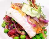 Foto del paso 3 de la receta Lomo de bacalao con aliloli de aguacate