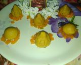A picture of step 7 of Besan chocolate lava modak/ladoo.