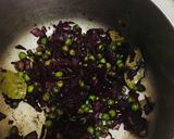 A picture of step 4 of Beetroot pulav.