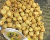 Hình bước làm 4 của món Hạt sen chiên phô mai