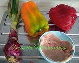 A picture of step 1 of Pork Loin Cutlets with Bell Peppers (Skillet Recipe).
