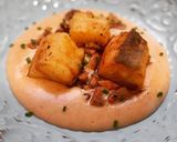 Foto del paso 7 de la receta: Bacalao a la andaluza con cremoso de revolconas y rovellons