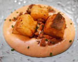Foto del paso 7 de la receta: Bacalao a la andaluza con cremoso de revolconas y rovellons