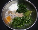 A picture of step 1 of Bajra garlic pancake.