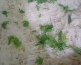 A picture of step 13 of Spicy BBQ chicken ricewith stir fry vegetables.