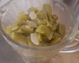 A picture of step 3 of Chicharrón with Nopales in Green Salsa.