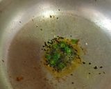 A picture of step 3 of Kochu Pata Chingri.