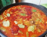 Foto del paso 2 de la receta Potaje de garbanzos y judías rojas con habichuelas y calabaza