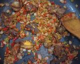A picture of step 2 of Peppered Goat Meat (Asun) Rice.