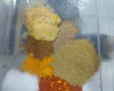 A picture of step 1 of Surmai fish biryani.