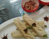 A picture of step 8 of Cheese grill veg. taquitos wraps.
