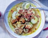 Foto langkah ke 5 dari resep Lontong Kikil Surabaya.