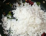 A picture of step 7 of The 4-Leaves South Indian Rice with salad.
