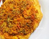 A picture of step 11 of Chilli Tango Meat Focaccia (Yeast-free).