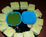 A picture of step 11 of Palak coriander Dhokla.