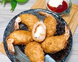 Hình bước làm 4 của món Khoai môn bọc tôm chiên giòn