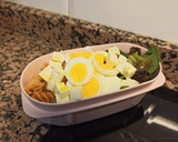 Foto del paso 3 de la receta: Ensalada de pasta de lenteja con huevo y queso feta