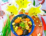Hình bước làm 5 của món Canh gà tiềm hạt sen