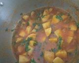 A picture of step 8 of Radish pods potato and peas.