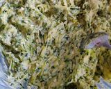 A picture of step 3 of Keto Courgette patties.