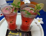 A picture of step 4 of Coconut Rose Mocktail.