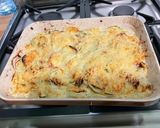 Une image de l'étape 16 de Gratin de navet blanc et courgette au jambon cru et emmental.