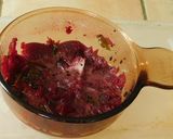 A picture of step 3 of Beet root raita Kerala style.