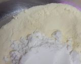 A picture of step 4 of Aloevera Fudge with Saffron spiral.