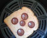 A picture of step 1 of Chocolate, Ricotta, and Blueberry Toast in Air Fryer.
