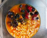 A picture of step 1 of Christmas fruit cake.