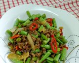 Foto langkah ke 4 dari resep Buncis Daging Giling.